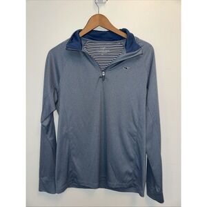 Vineyard Vines Performance Quarter Zip Pullover Mens M  Blue Gray Golf Coastal